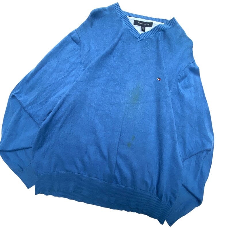 Blue Tommy Hilfiger Jumper Men's Large Northern Pole Vintage Wholesale 
