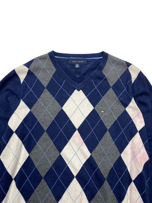 Blue Tommy Hilfiger Jumper Men's Medium Northern Pole Vintage Wholesale 