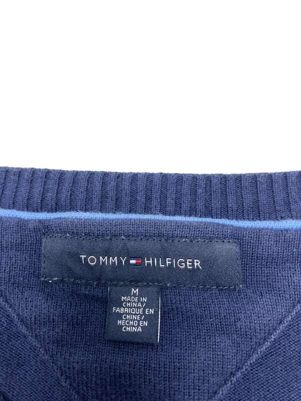 Blue Tommy Hilfiger Jumper Men's Medium Northern Pole Vintage Wholesale 