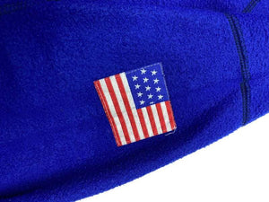 Blue USA Badge 1/4 Zip-up Fleece Sweatshirt Men's XXL Northern Pole Vintage Wholesale 