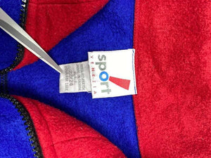 Blue USA Badge 1/4 Zip-up Fleece Sweatshirt Men's XXL Northern Pole Vintage Wholesale 