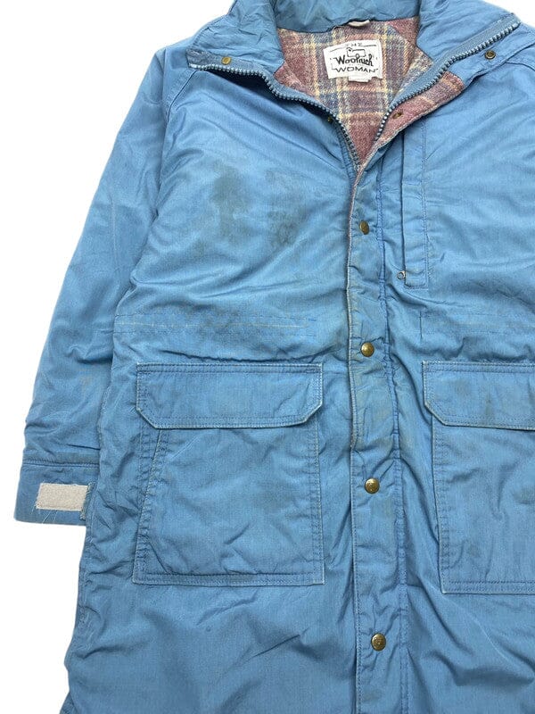 Blue Woolrich Long Coat Women's Large Northern Pole Vintage Wholesale 