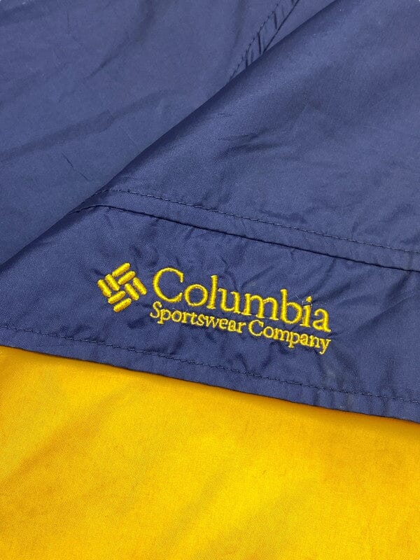 Blue-Yellow Columbia Windbreaker Men's Large Northern Pole Vintage Wholesale 