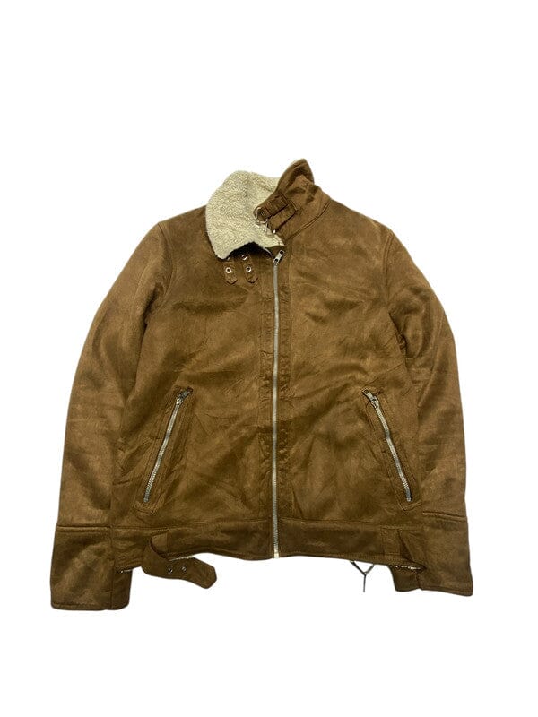 Brown Bomber Jacket Men's Small Northern Pole Vintage Wholesale 