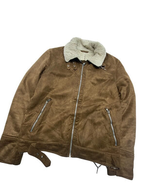 Brown Bomber Jacket Men's Small Northern Pole Vintage Wholesale 