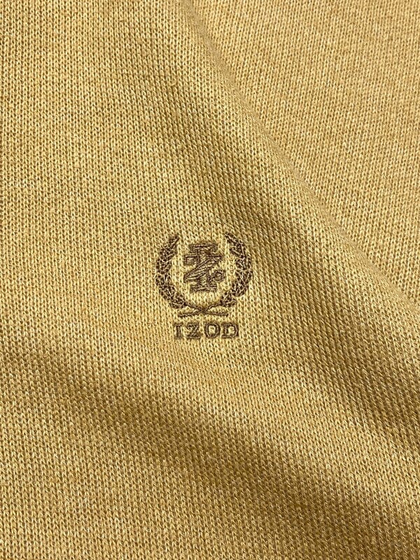 Brown IZOD Chest Embroidery 1/4 Zip-up Jumper Men's Large Northern Pole Vintage Wholesale 