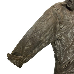Brown Leather Jacket Men's Large Northern Pole Vintage Wholesale 