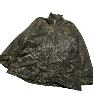 Brown Leather Jacket Men's Large Northern Pole Vintage Wholesale 