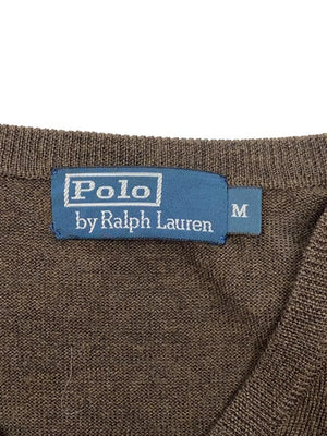 Brown ralph lauren jumper men's medium Northern Pole Vintage Wholesale 