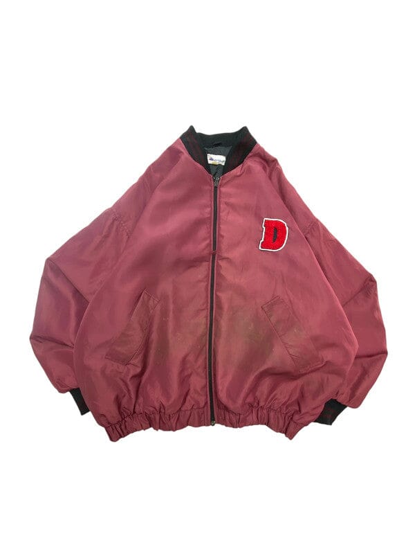Burgundy Badge Bomber Jacket Men's XL Northern Pole Vintage Wholesale 