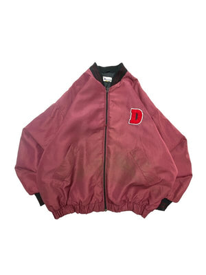 Burgundy Badge Bomber Jacket Men's XL Northern Pole Vintage Wholesale 