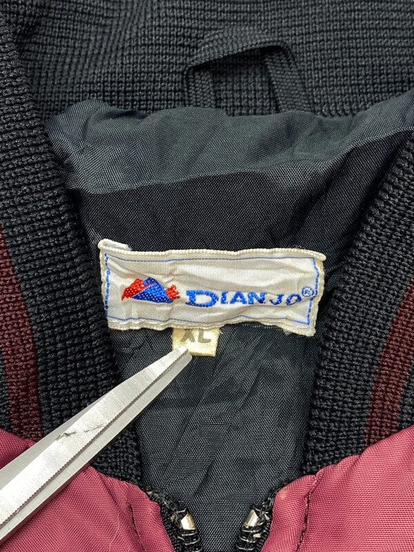 Burgundy Badge Bomber Jacket Men's XL Northern Pole Vintage Wholesale 