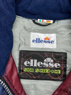 Burgundy Ellesse Bomber Jacket Men's XL Northern Pole Vintage Wholesale 