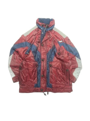 Burgundy Ellesse Bomber Jacket Men's XL Northern Pole Vintage Wholesale 