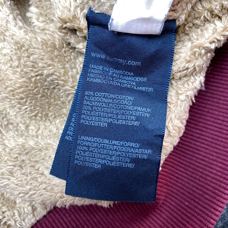 Burgundy Tommy Hilfiger Fleece hoodie XXL Northern Pole Vintage Wholesale 