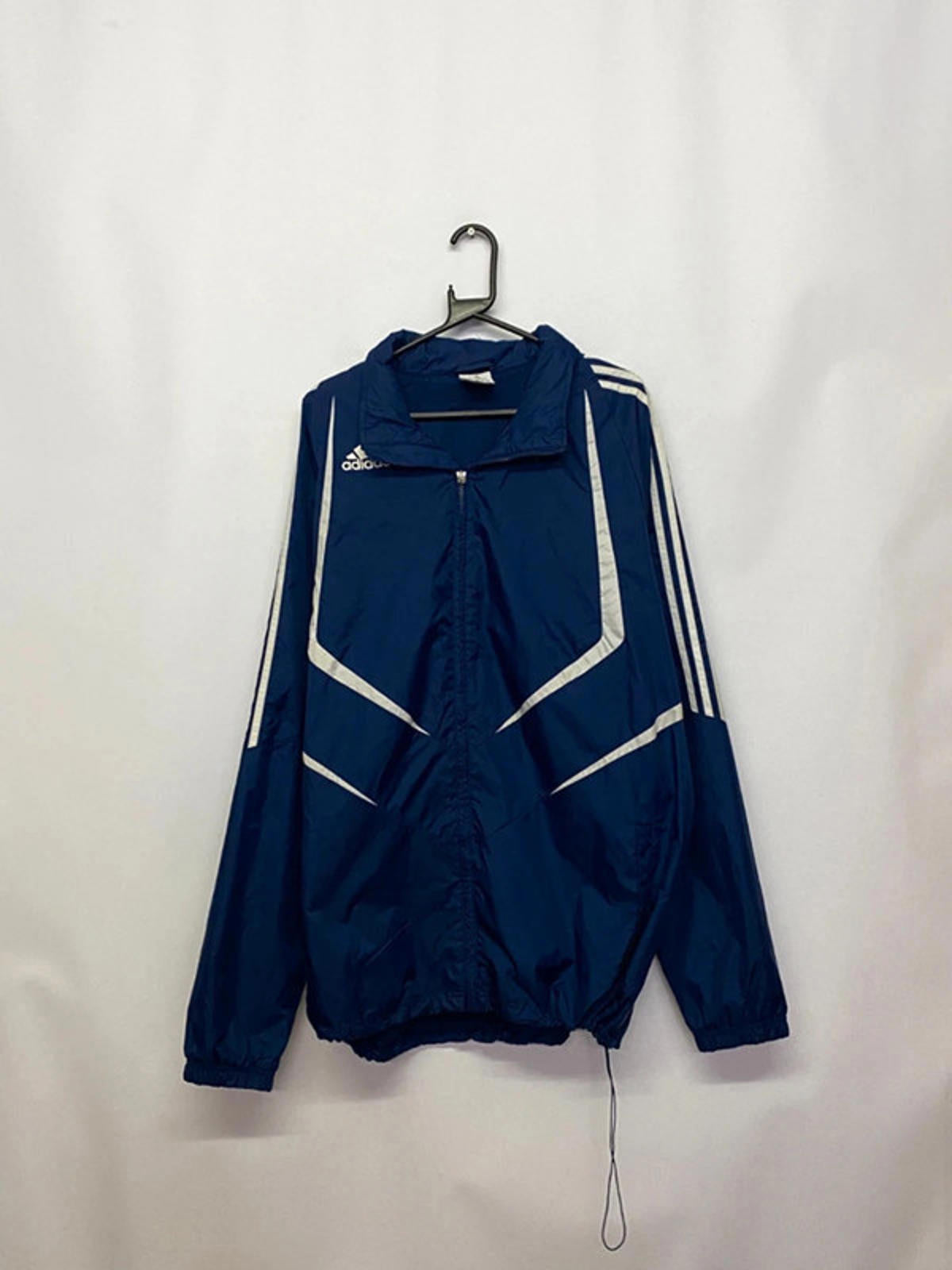 Vintage Adidas Navy 3-Stripes Windbreaker Jacket