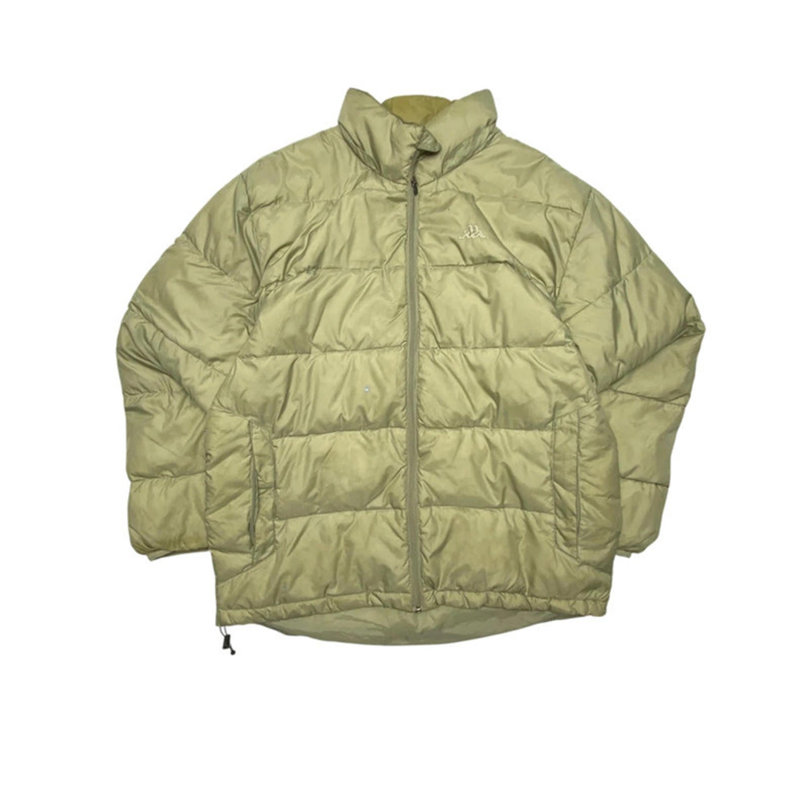 Yellow Kappa Puffer Jacket Men's Large