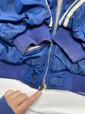 Adidas Vintage Blue Hooded Windbreaker Jacket (Men’s XXL)