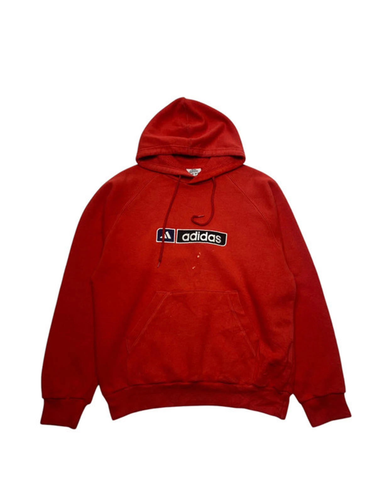 00s Red Adidas Hoodie Men's Small