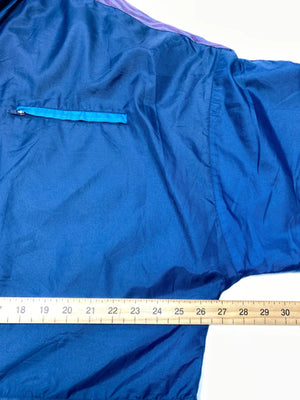 Vintage Umbro Navy Blue & Purple Hooded Windbreaker Jacket