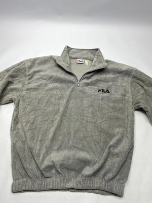 FILA Men's Grey Half-Zip Sweatshirt