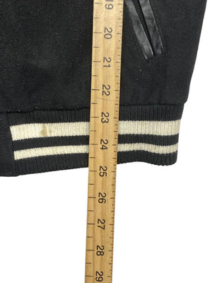 Black Chapter Badge Varsity Jacket Men's Small