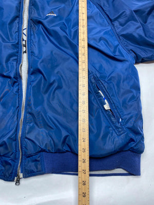 Adidas Vintage Blue Hooded Windbreaker Jacket (Men’s XXL)