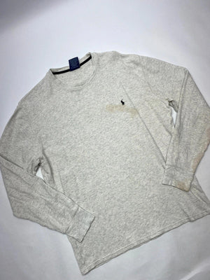 Polo Ralph Lauren Grey Long-Sleeve Top (Men’s L, 100% Cotton)