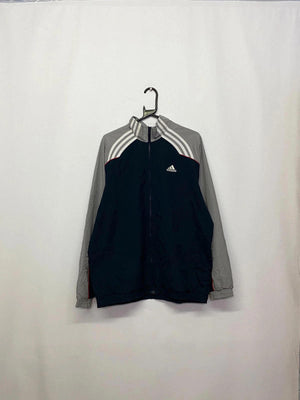 Vintage Adidas Track Jacket – Navy/Grey, Size M (180)