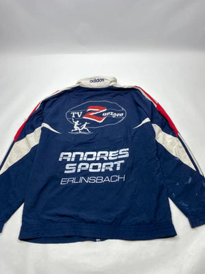 Adidas Vintage 80s/90s Colourblock Track Jacket – Navy/Red/White – Trefoil Logo