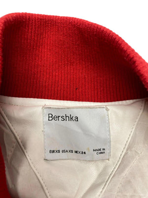 Red Bershka Varsity Jacket Men's XS