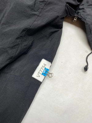 Kappa Black and Beige Hooded Windbreaker Jacket