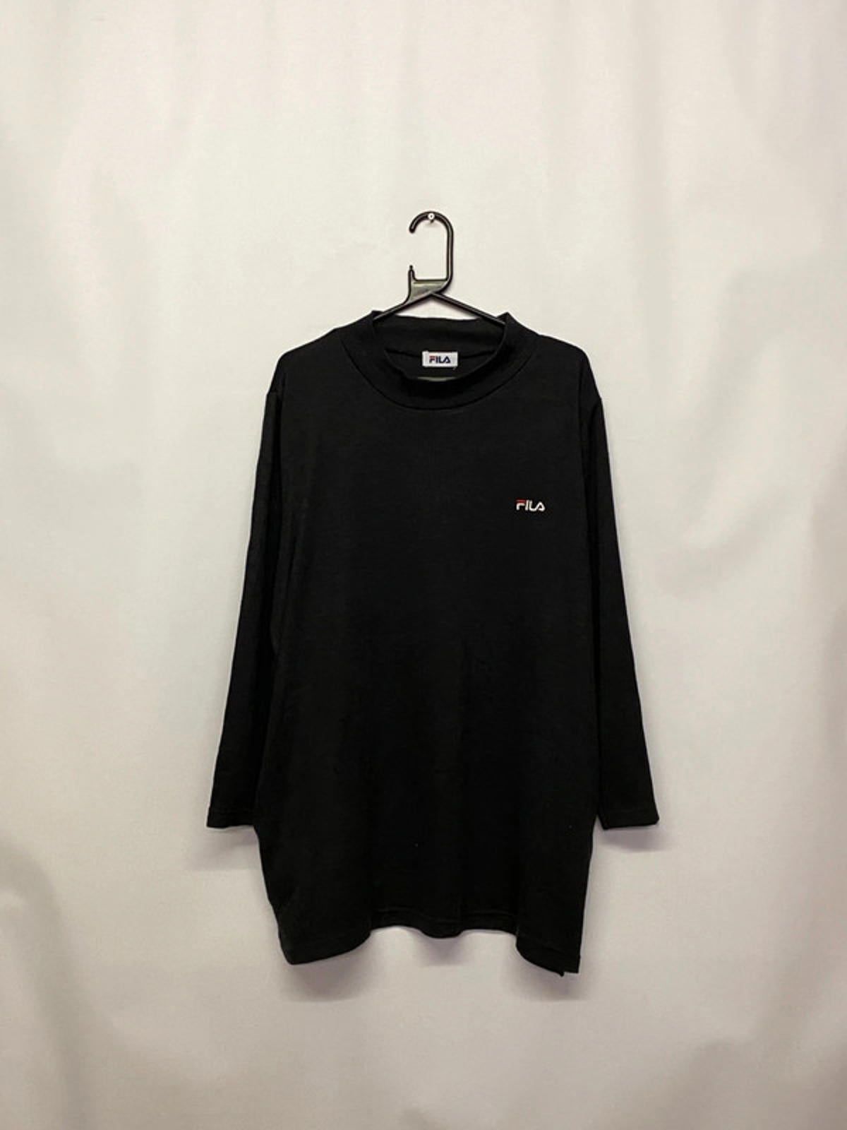 FILA Black Long Sleeve Sweatshirt with Small Embroidered Logo