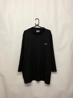 FILA Black Long Sleeve Sweatshirt with Small Embroidered Logo