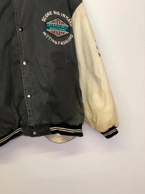 Vintage “New Target” Varsity Jacket – Black/Cream – Retro Letterman Style – Unisex