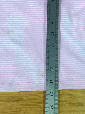 Lauren Ralph Lauren Petite Pink Striped Cotton Top with Shoulder Buttons