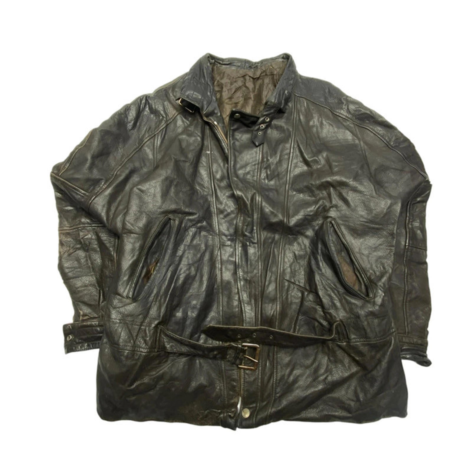 Black Leather Jacket Mne's Large