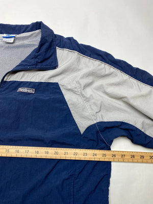 Vintage Reebok Navy & Grey Full-Zip Windbreaker Jacket