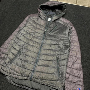 Dark Purple Champion Puffer Jacket Men's Small