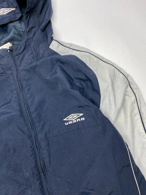 Umbro Navy & Grey Retro Sports Jacket with Hood