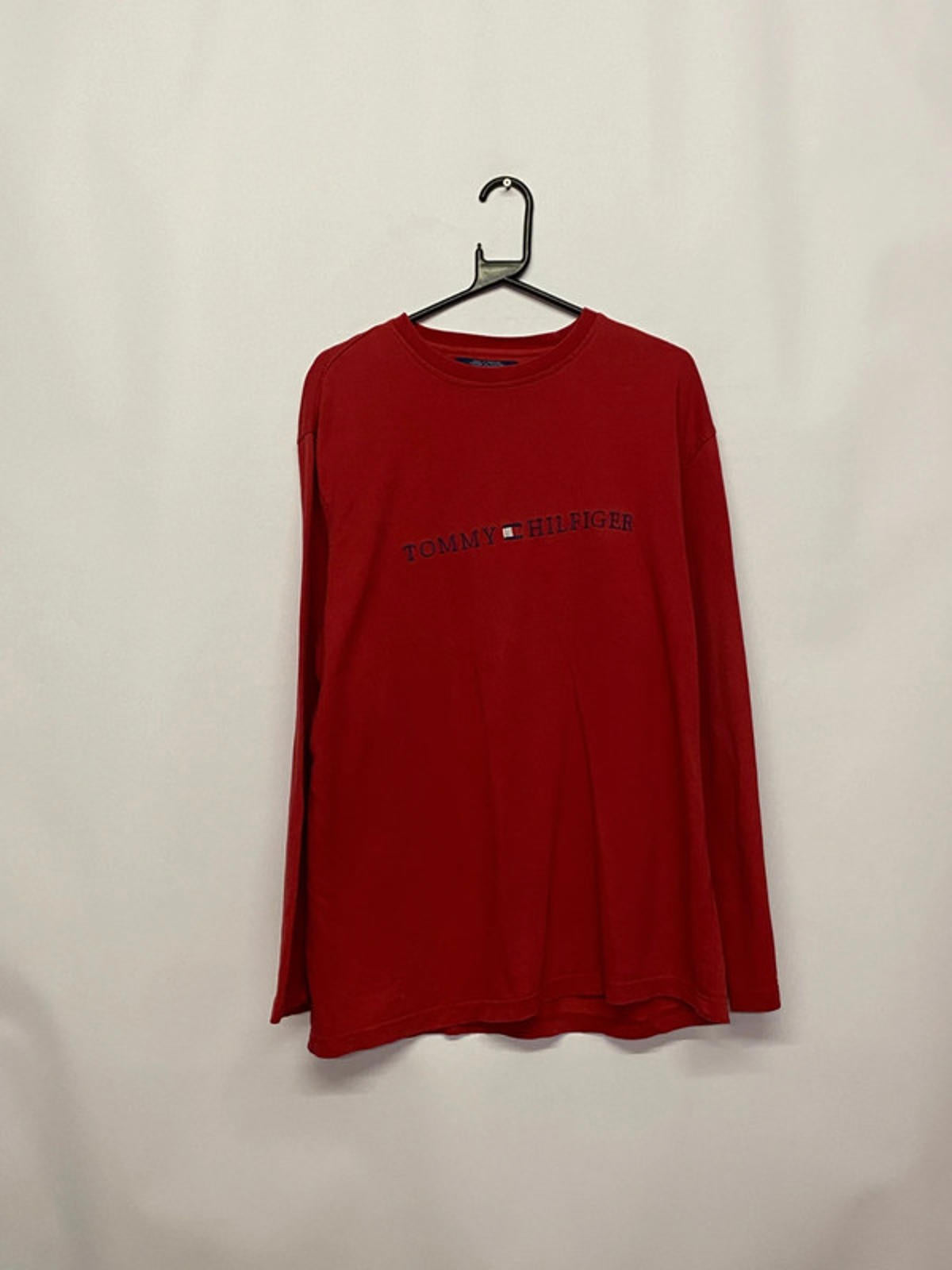 Tommy Hilfiger Red Long Sleeve Logo Shirt