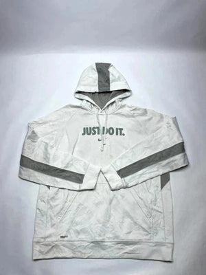 Nike Just Do It Pullover Hoodie White Grey – Size L