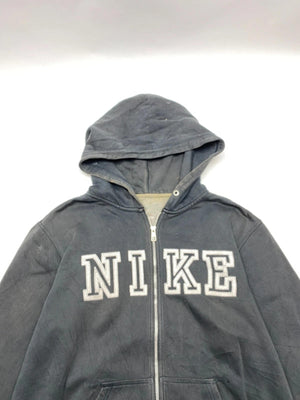 Nike Black Full-Zip Hoodie with Big Letter Logo