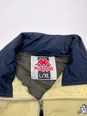 Vintage Kappa Beige Full-Zip Windbreaker Jacket