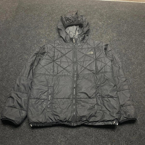 Black-Grey The North Face Reverse Puffer Jacket Men's Small