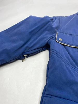 Belstaff Blue Quilted Utility Jacket Snap Button – Size 42