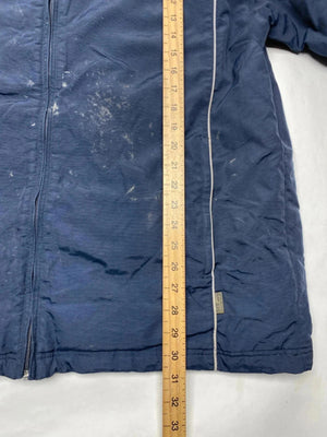 Umbro Men's Navy and Grey Hooded Windbreaker Jacket