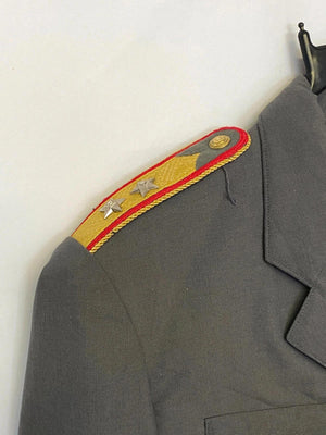 Vintage Soviet Military Jacket – Grey with Shoulder Epaulettes