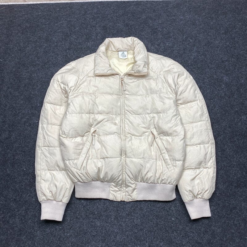 Cream Adidas Puffer Jacket XS Northern Pole Vintage Wholesale 