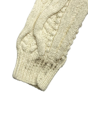 Cream Chunky-knit Jumper Men's Medium Northern Pole Vintage Wholesale 